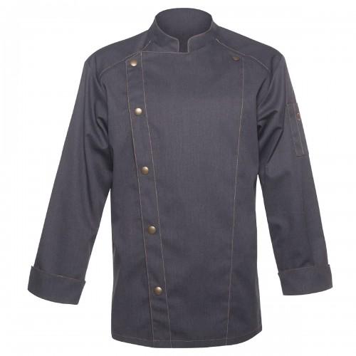 Mens Kochjacke Denim Look Chef Jacket