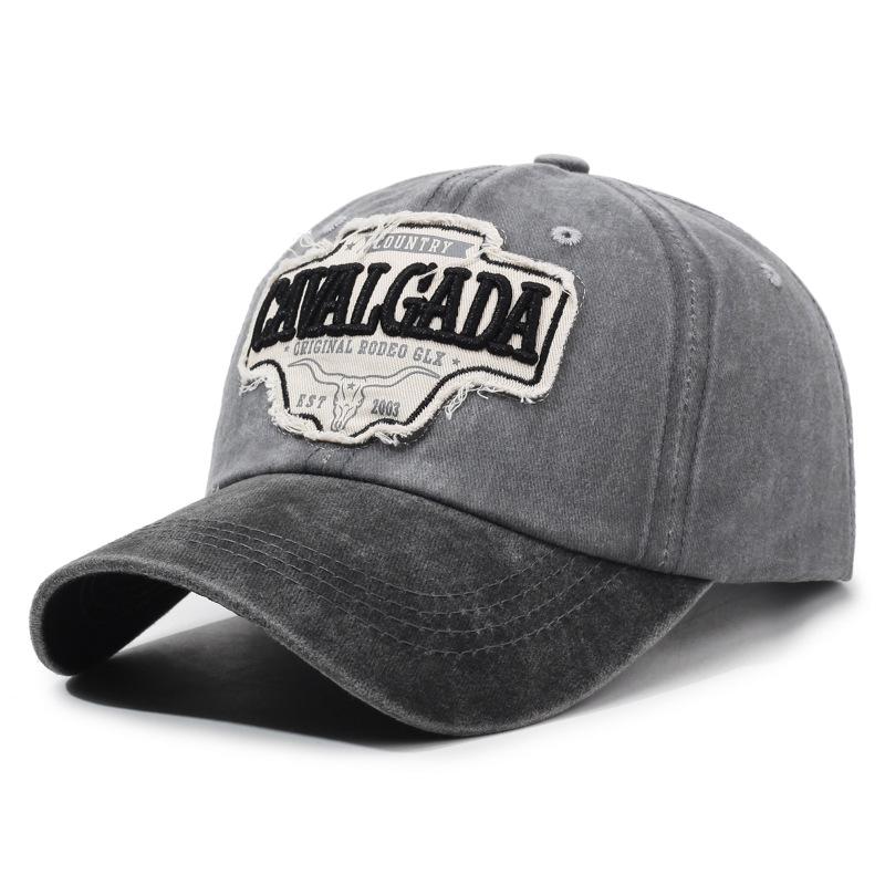 American Retro Washed Soft Top Embroidered Baseball Cap Female Face Small Sun Hat Street Casual Cap Male