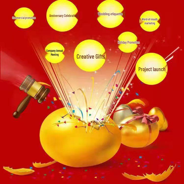 Free Express Shipping: 20cm Golden Egg Prop for Gift Opening Ceremonies