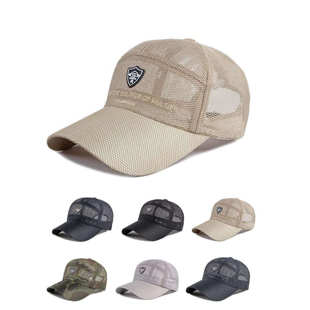 AXIAO Сетчатая кепка для бега и активного отдыха Дышащая сетка Тепловой удар Лето УФ-защита от солнца Бейсболка Мужская Весна/Лето Активный отдых, Строительство,