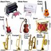Bar Drum Microphone Miniature Violin Guitar Piano Model Saxophone Trumpet Doll Musical Instruments