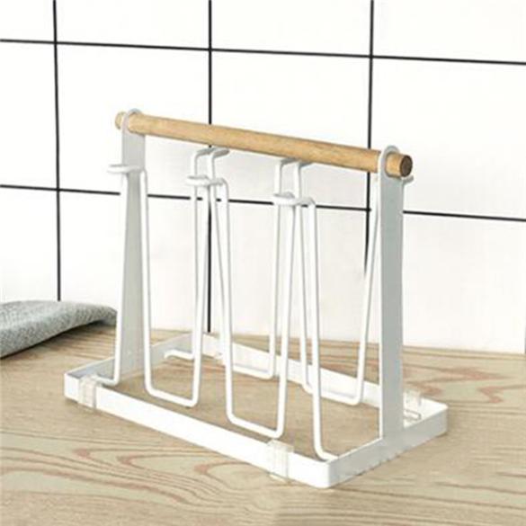 Полка для стаканов для воды на кухне, перевернутая кованая стеклянная чашка, креативная полка для хранения, для слива, для гостиной, для дома, для ежедневного использования