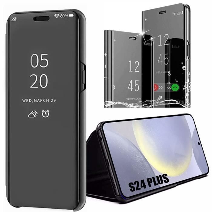 Case - BOOLING - S24 Plus / S24+ - Mirror Effect - Shockproof Protection - Black