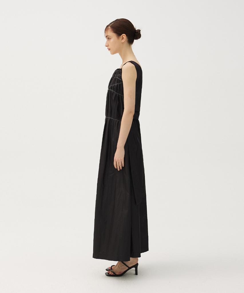Meuameu Maxi Doodle Pleated Dress