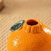 1pc Fashion Orange Design Ceramic Vase, Suitable For Hydroponics - Perfect Choice For Living Room And Office Decoration
