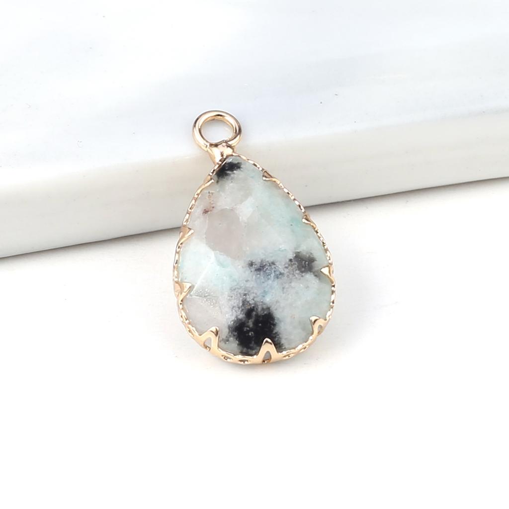 2 шт., небольшой кулон из натурального камня, граненый кулон в форме капли для изготовления ювелирных изделий, ожерелье, серьги, аксессуар для браслета