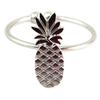 [Q6220] - Silver 'Pineapple' Handcrafted Ring - 14x5 Mm