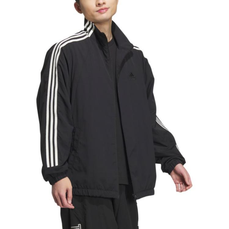adidas Куртка с 3 полосками Унисекс Черная JI6646