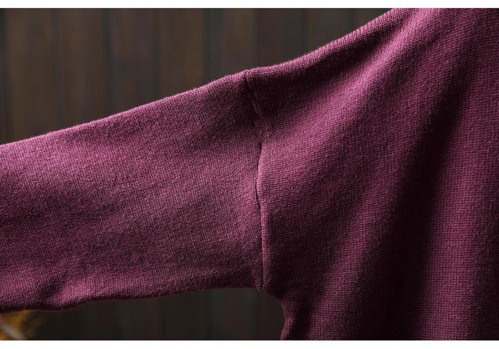 Women's Plus Size High Neck Patchwork Sweater - Winter Two-Piece Knitwear