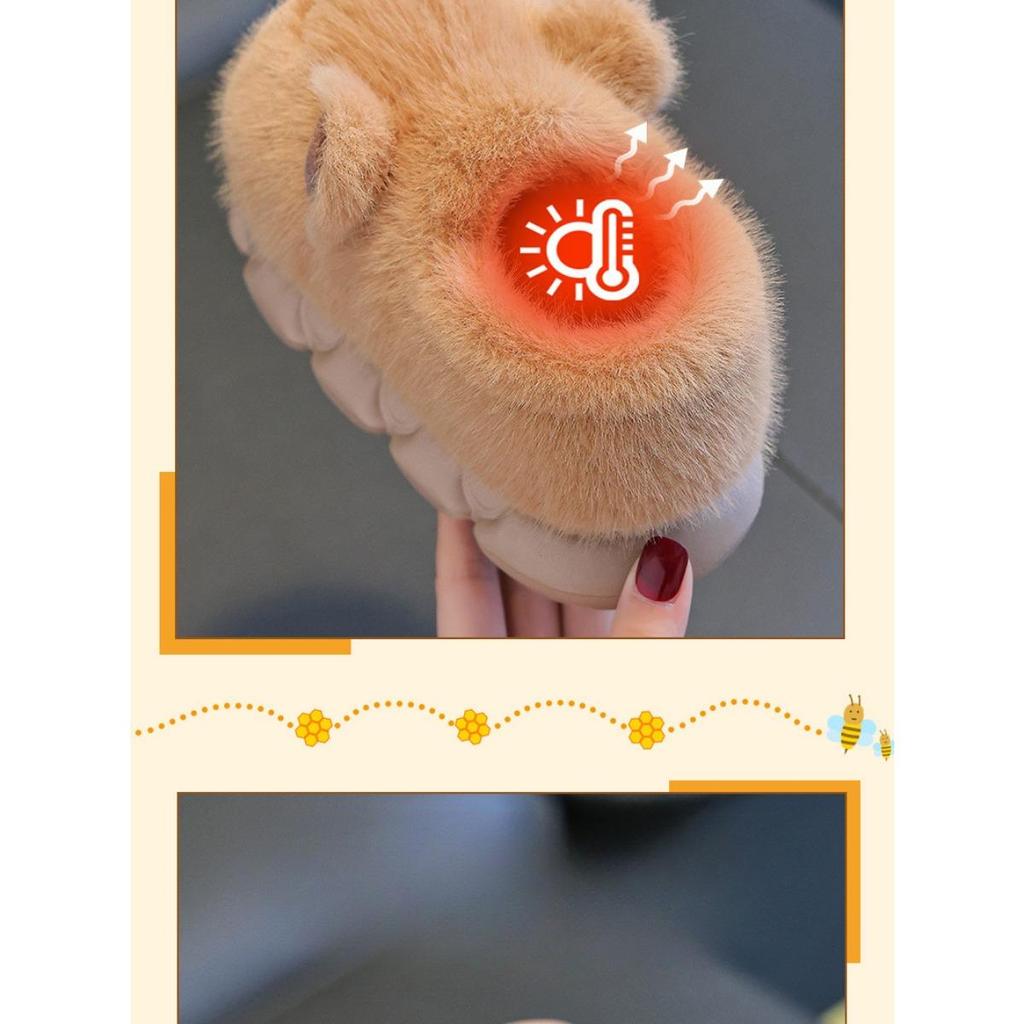 Зимние детские хлопковые тапочки размера 24/45, сумки для мальчиков и девочек с теплыми и плюшевыми пятками, детская хлопковая обувь для родителей и детей