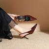 9733-1 Backspace Commuter Single Shoes Pointed High Heels Simple Shallow Mouth Bag Head Strap Sexy Stiletto Single Shoes Women's Shoes