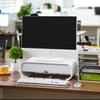 ABS Computer Monitor Holder Laptop Stand Desk Organizer Drawer Monitor Bracket Letter File Holder Home Office Table Storage Box