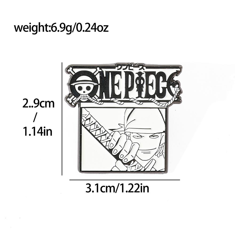 24 Styles Anime Pirate Enamel Brooch Backpack Pin Women's Brooch and Rotatable Badge Cosplay Accessories Friend Gift Toy