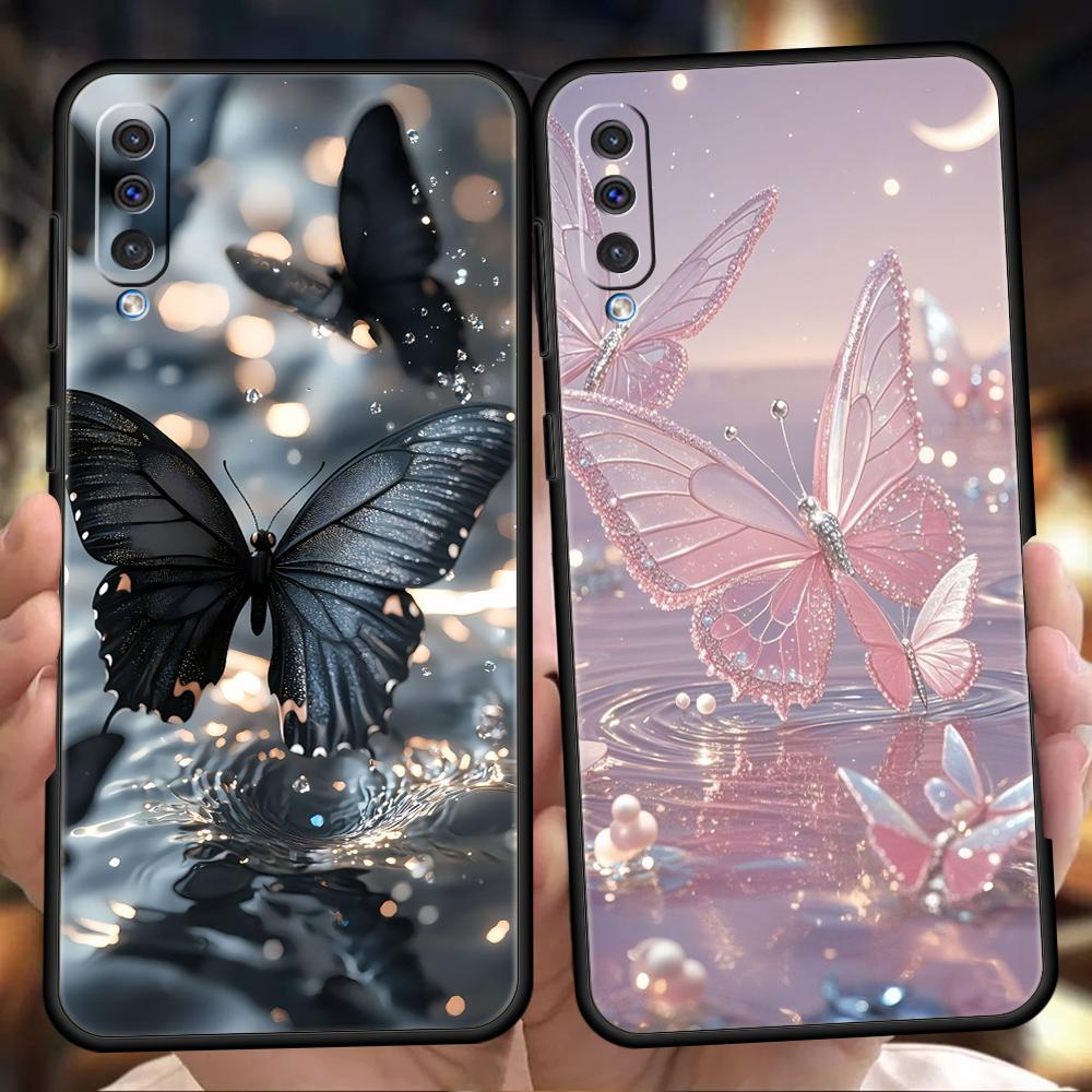 Phone Case for Samsung Galaxy A12/A14/A16/A24/A34/A54/A02/A03/A04/A06/A70/A50/A10/A20/5G Soft TPU Shell Beautiful Butterfly Art