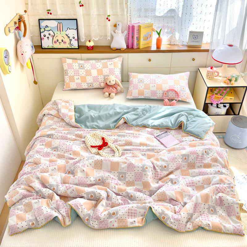 Охлаждающее летнее одеяло класса А для младенцев из стираного хлопка и соевого волокна