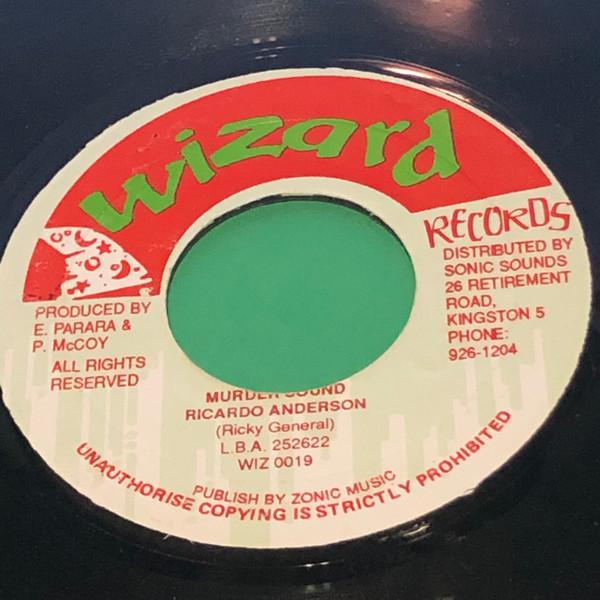 7inch Record RICARD ANDERSON - Murder Sound WIZ0019 Wizard Records Jamaica Reggae, Ska & Dub Used