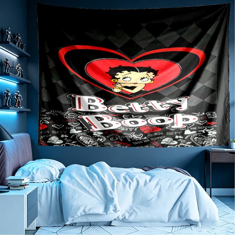 Betty Boop Print Tapestry, Lightweight Wall Hanging, for Bedroom, Dorm, Living Room, Home Art Decor - Birthday Christmas Gift for Friends