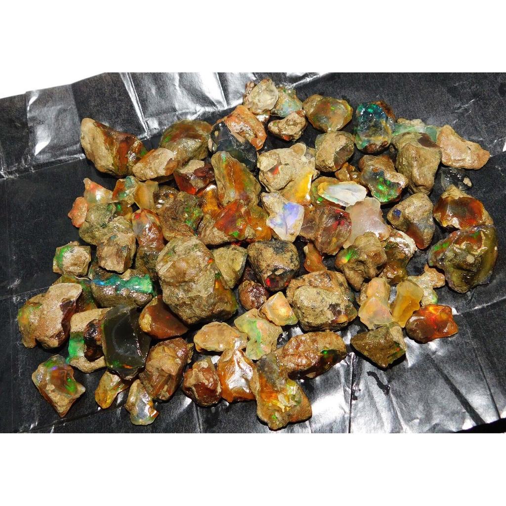 Natural Mixed Color Opal Loose Gemstone 100 ct Rough Lot October Birthstone for Gem Collections