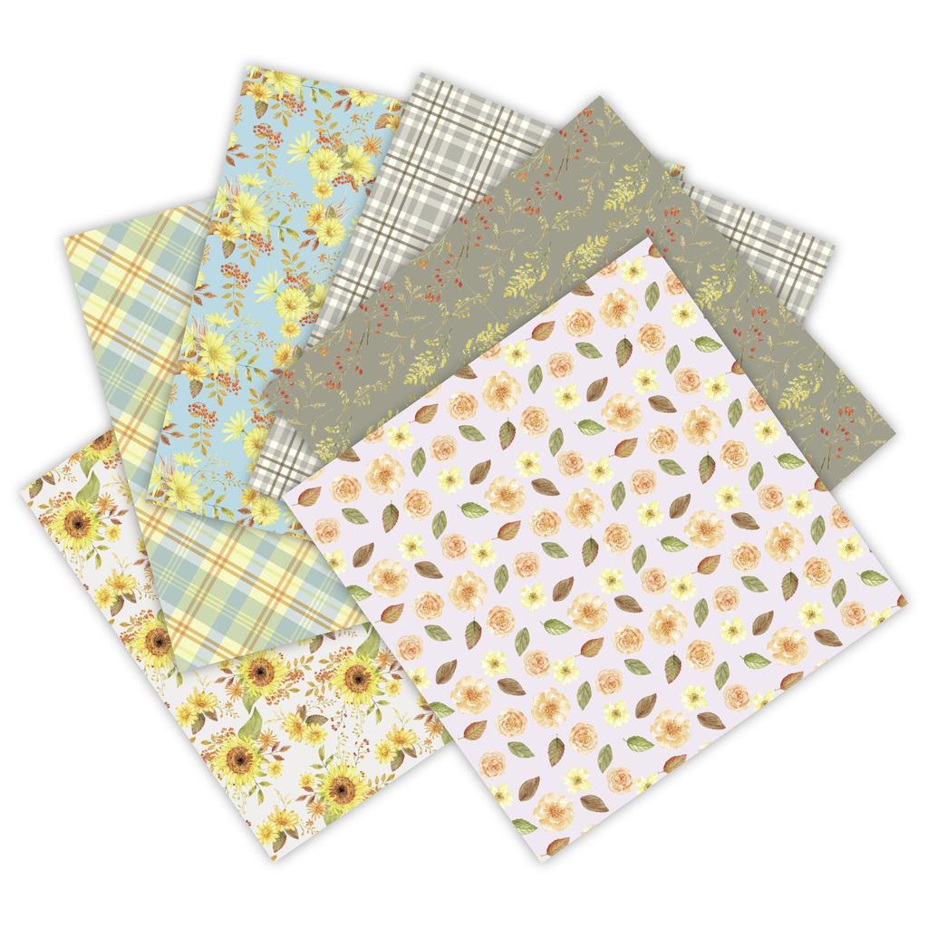 24 листа Осень Пришла Бумажные блоки для творчества Вырубки Художественный фон Оригами Скрапбукинг Изготовление открыток