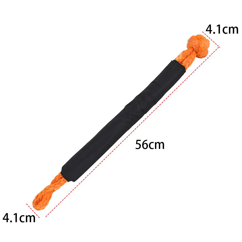 43000lbs Soft Shackle Synthetic Rope U Hook Winch Rope Knot With Protective Sleeve Tow Trailer Hook for Truck Vehicle Recovery