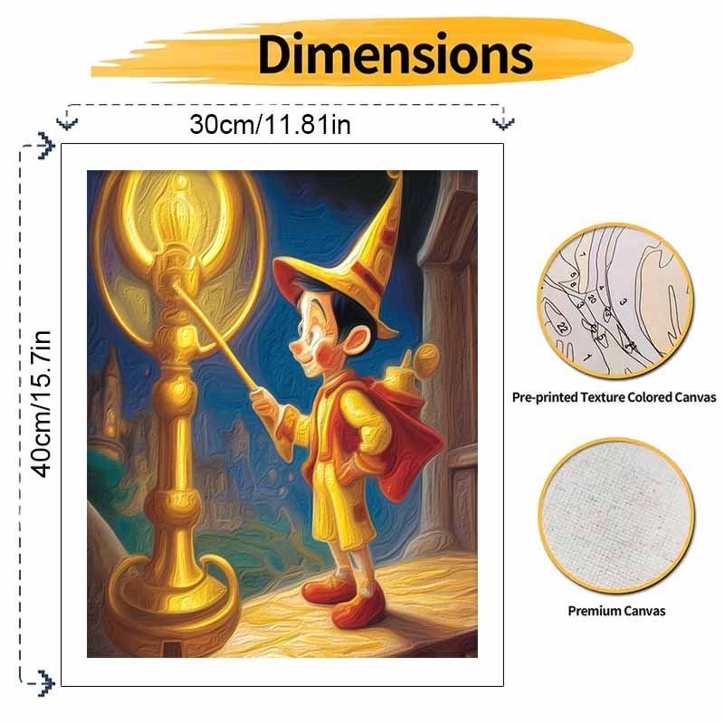 Disney Пиноккио волшебная масляная живопись искусство набор для рисования ручной работы DIY подарок домашний декор настенный декор принадлежности для рукоделия набор для рисования произведение искусства