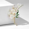 Flower Brooch, High-end Feminine Charm, Pearl Brooch, Light Luxury, Niche and High-end Design Sense Brooch