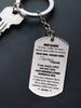 Stainless Steel Keychain and Necklace, a Gift for My Son, Engraved Emblem, Ideal Gift for Men, Couples, Boyfriend, Family & Friends