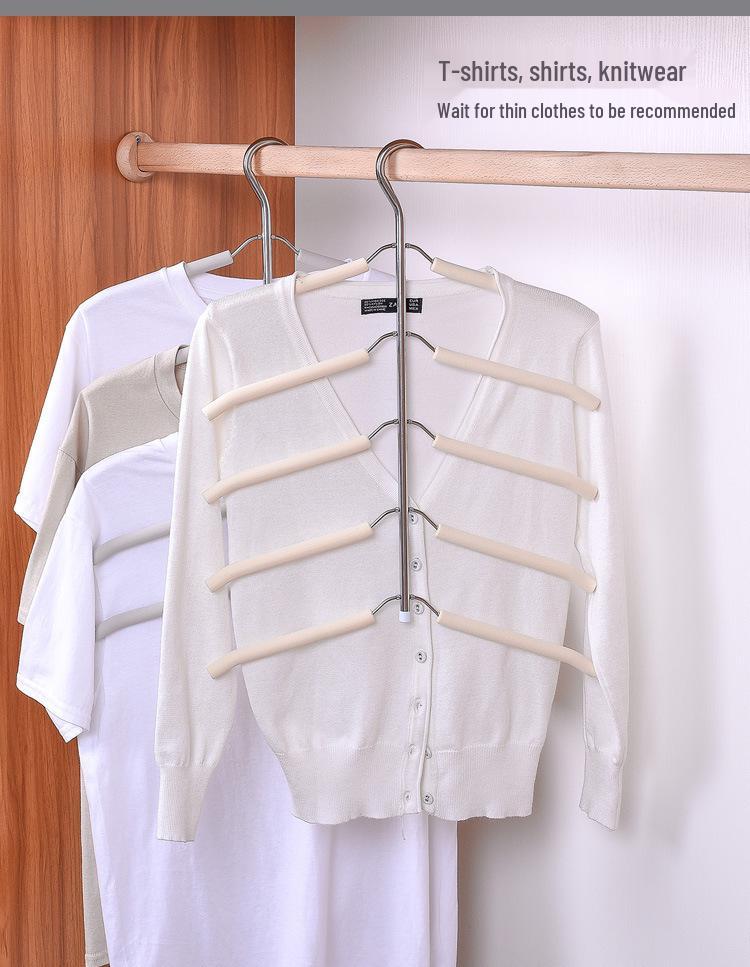 Нескользящая многофункциональная вешалка-губка для одежды, футболок и сушки на стойке