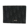 Used 10656 Oblique Jacquard Money Clip Wallet 2ESBH069YSE_H03E 7941 Current Card Case Logo Metal Black Men's from Japan