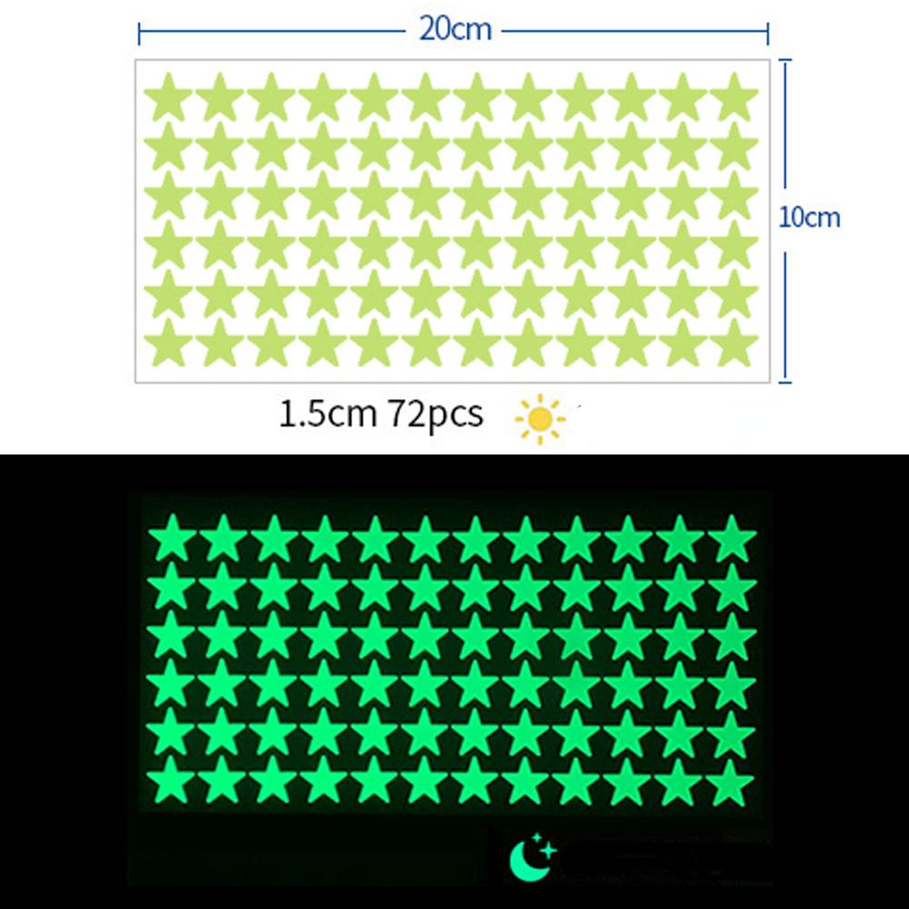 Glow-in-the-dark Stars Glow Wall Stickers Living Room Bedroom Switch Decoration Children's Room Dorm DIY Creative Glow-in-the Dark Stickers