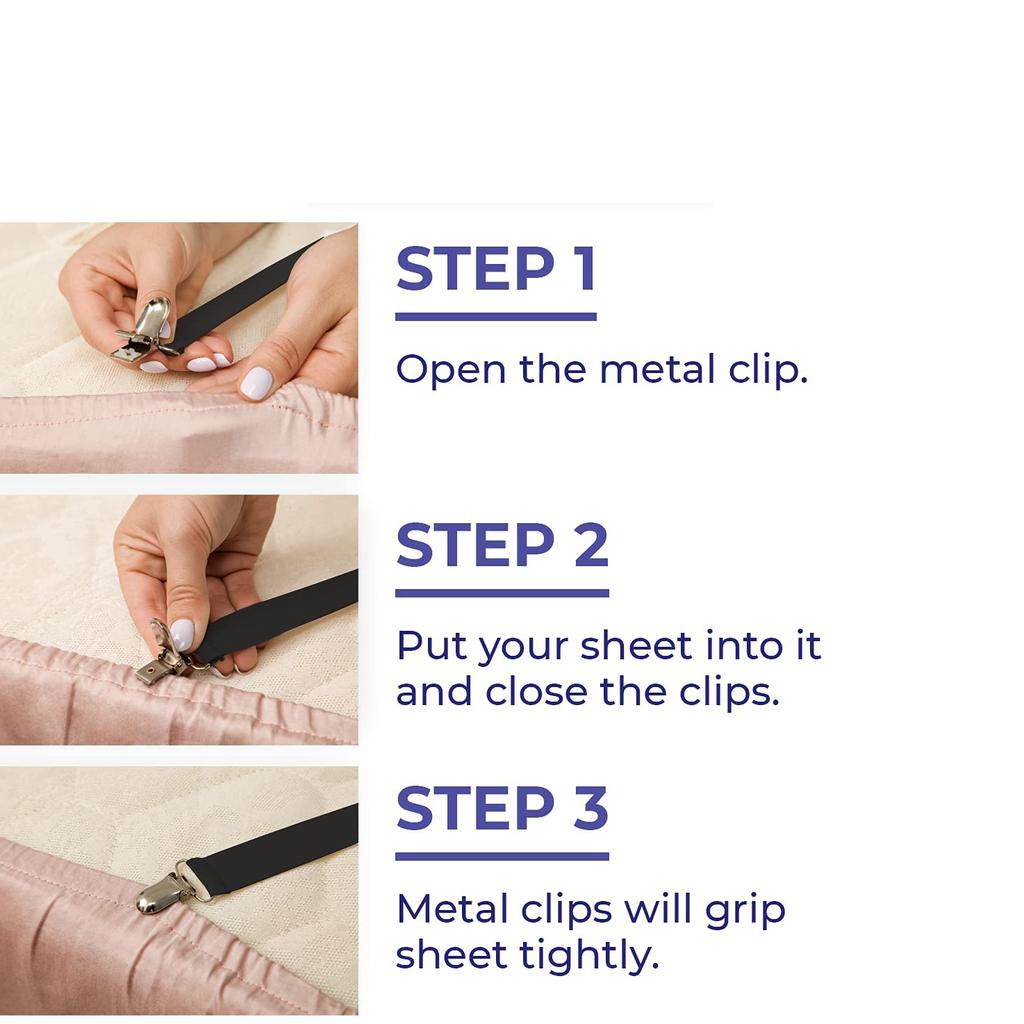 Держатель простыни Угловые ремни Зажимы для наматрасника для удержания простыней на месте, регулируемые ленты для постельного белья