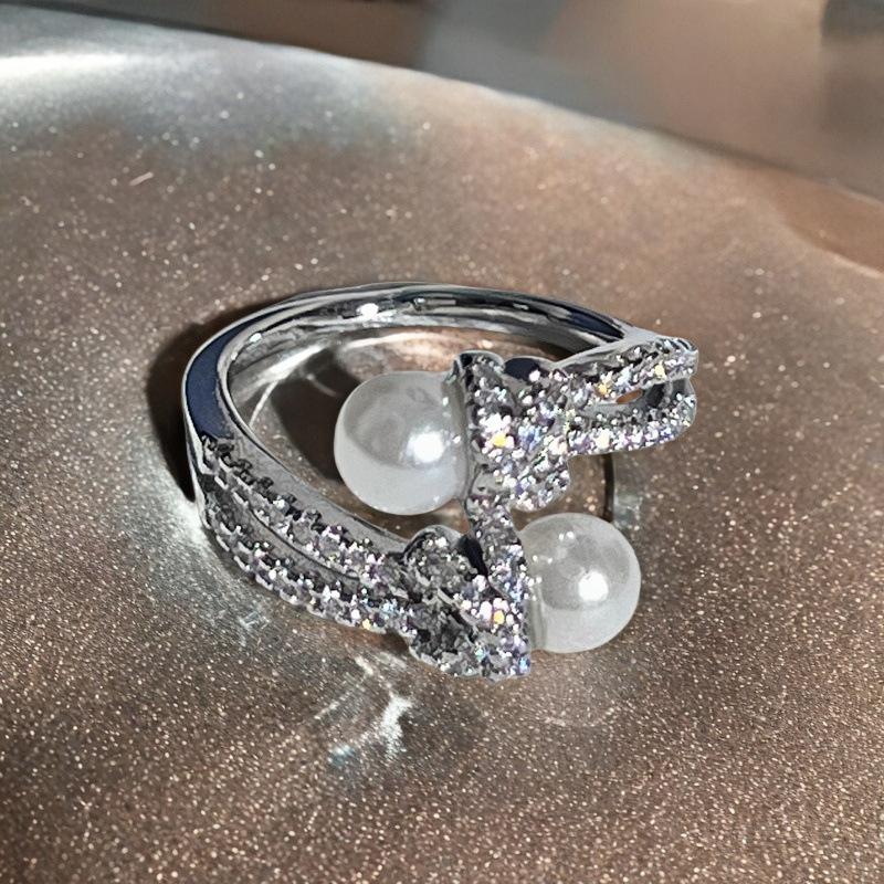 Heavy Industry Lucky Copper Coin Open Ring Women'S Transshipment Niche Design Light Luxury Full Diamond Snake Super Flash High Sense Ring