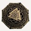 Viking Valknut Symbol Norse Runes Decorative Sticker DecalUmbrella, Portable 3-Fold Compact Umbrella,Christmas Gift ES452