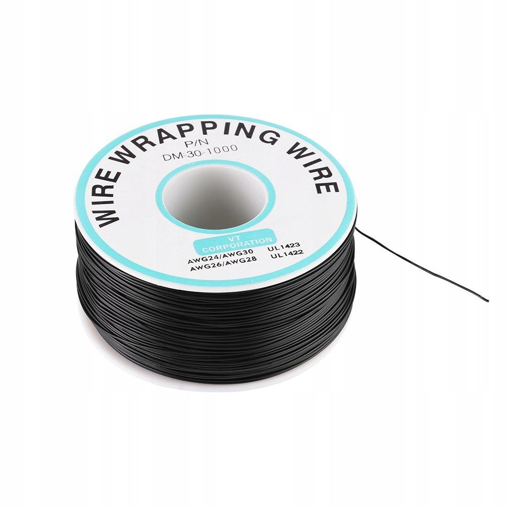 Kynar wire AWG 0.25mm black 200m