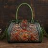 2024 Spring New Retro Embossed Women Leather Bag Luxury Handbag Versatile Female Shoulder & Crossbody Bags