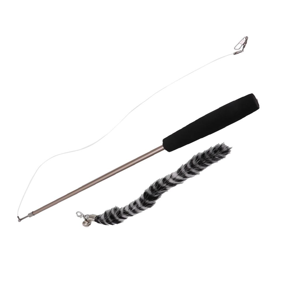 Cat Teaser ThreeSection Telescopic Cat Teaser Wand Retractable Kitten Teaser Stick with Feather