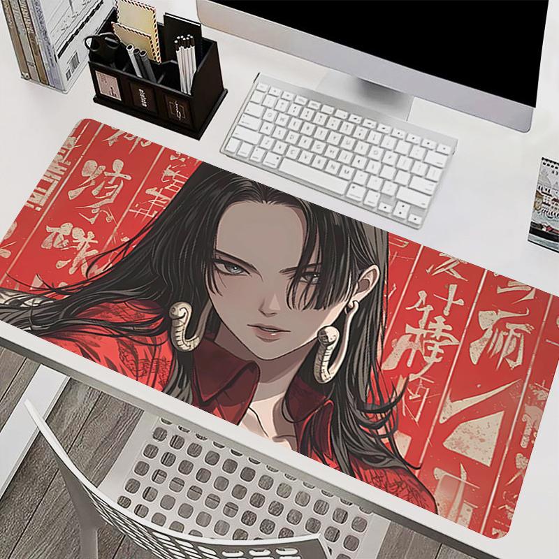 Gaming Mouse Pad Office Carpet Rubber Gamer Desk Mat Pc Accessories OOne PPiece Boa Hancock Large Size Japanese Anime Mousepad