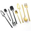 16Pcs Black Cutlery Set Knives Forks Tea Spoons Tableware Set Stainless Steel Matte Dinnerware Set Party Kitchen Silverware Flatware Set