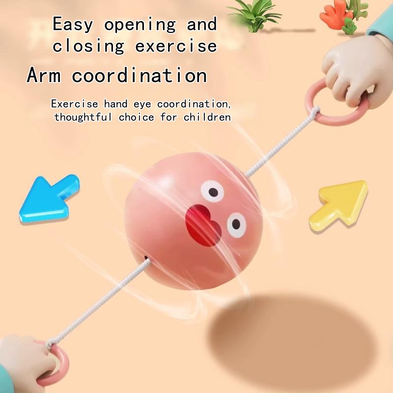 Innovative Stress Relief Pull Siren Toy for Kids - Rotating Flashing Wheel with Tug String