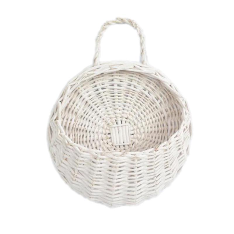 Wall Hanging Planter Plant Flower Pot Handmade Wicker Rattan Basket Home Decor