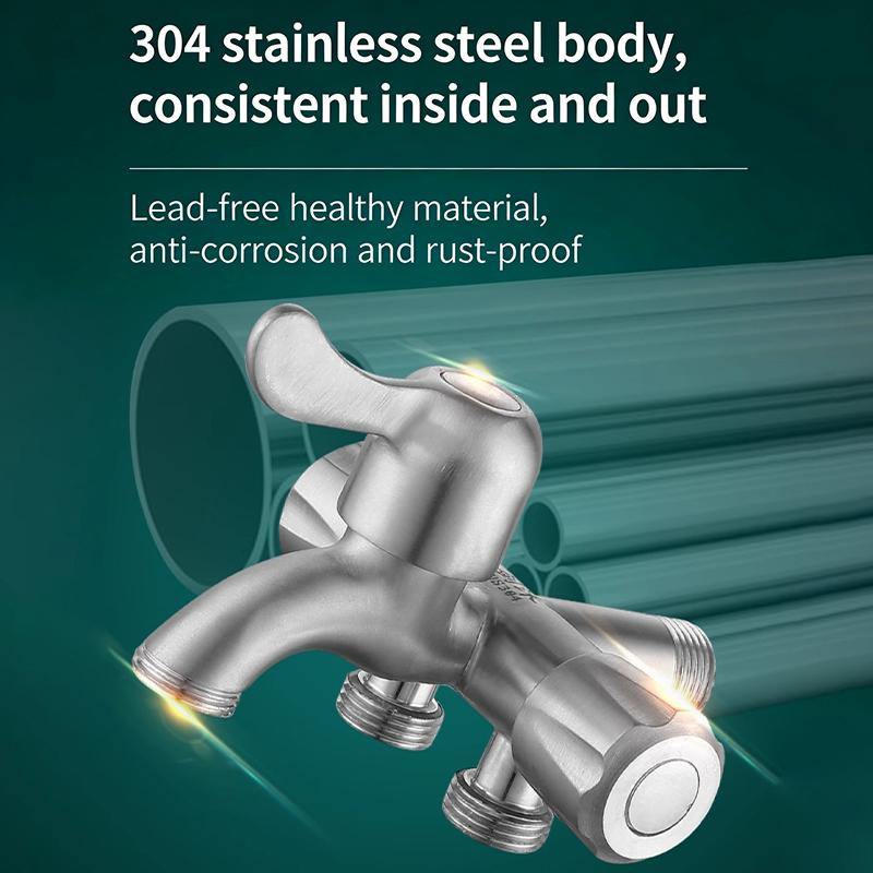 Трехходовой смеситель из нержавеющей стали, трехвентильный, для ванной комнаты, кухни, шайба для воды, кран