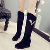 High Heels Elegant Heeled Ladies Knee Shaft Shoes Winter 2025 Autumn Women's Long Boots Trend Spring Hot Quality On Promotion Pu