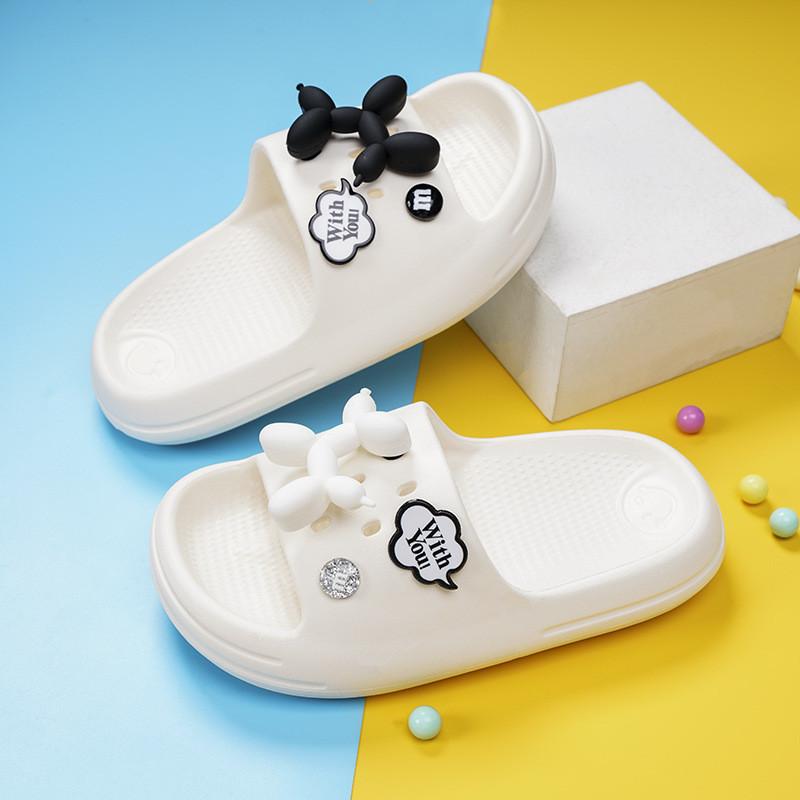 Удобные мультяшные детские тапочки для лета, домашние, надеваемые, мягкие ЭВА-тапочки