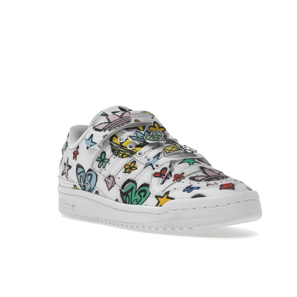 Кроссовки унисекс Jeremy Scott x adidas Forum 84 Low Monogram Белый Облачно-белый Основной черный GX9668