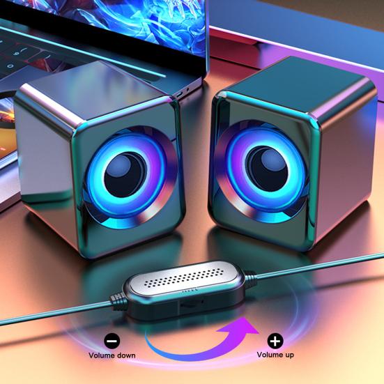 1 пара компьютерных динамиков, сабвуфер, USB, Bluetooth-совместимый, проводной, портативный мини-динамик, стереозвук без задержки, громкоговоритель, ПК, ноутбук, ноутбук