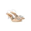 Shoetopia Сандалии на золотистом каблуке для девочек - 8 UK (Девушки-Образы-Золотой)