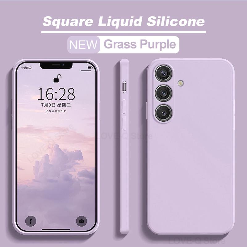 Чехол S24 S23 Ultra Plus, жидкий силиконовый чехол для телефона Samsung Galaxy S24 S23 S22 S 24 Ultra Plus S23Ultra S24Ultra, мягкий чехол