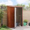 Garden Shed Brown 140.5 x 74 x 200 cm Metal
