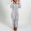 2020 European and American Autumn/Winter Fleece-Lined Hooded Jumpsuit Pajamas for Family