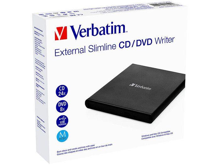 DVD Reinscriptible - Verbatim - 53504 - USB 2.0 - Noir - Mémoire flash